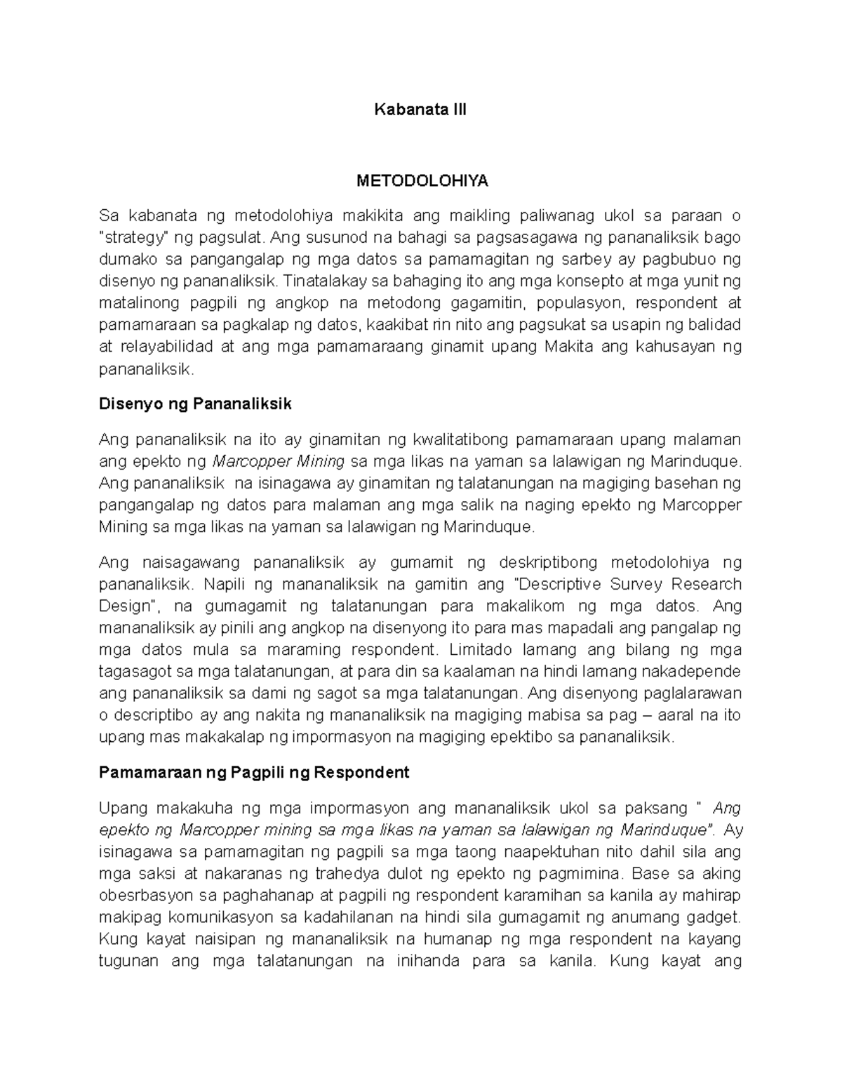 Kabanata Iii Pptipp Beautiful Kabanata Iii Metodolohiya Sa Kabanata Ng Metodolohiya 6928