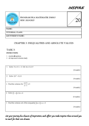 SM015 Topic 6 Tutorial ( Student) 2022 - Mathematics SM Topic 6 ...