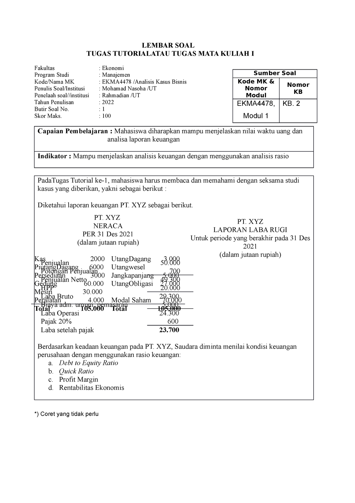 Januarichristy 042224194 Tugas 1 Analisis Kasus Bisnis - TUGAS ...