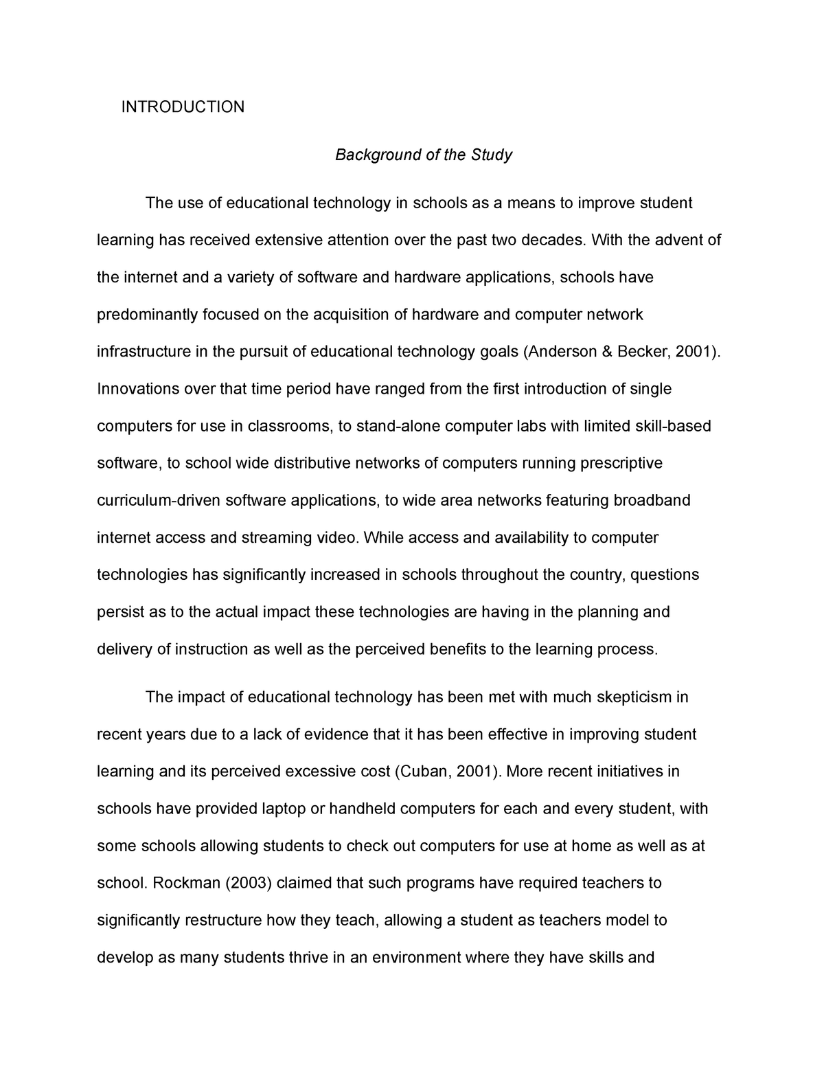 sample of research paper using imrad format