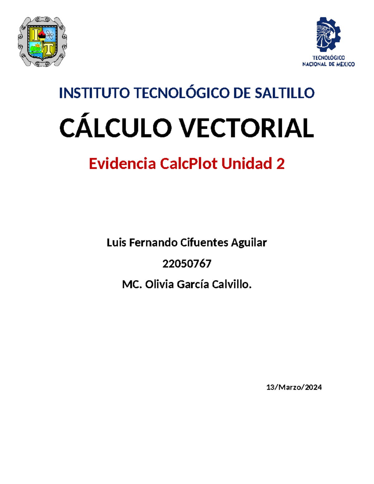 Evidencias calc plot u2 22050767 instituto tecnol gico de saltillo