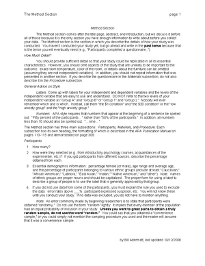 How to write a method section - Detailed and fully informed in ...