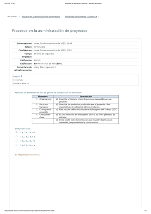 Actividad Semana 4 Procesos En La Administración De Proyecto - Nombre ...