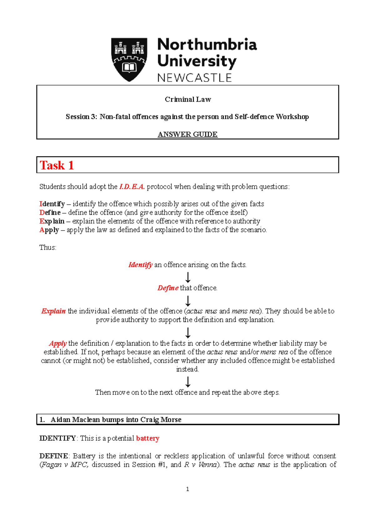 Offences Against The Person Act 1861 Summary