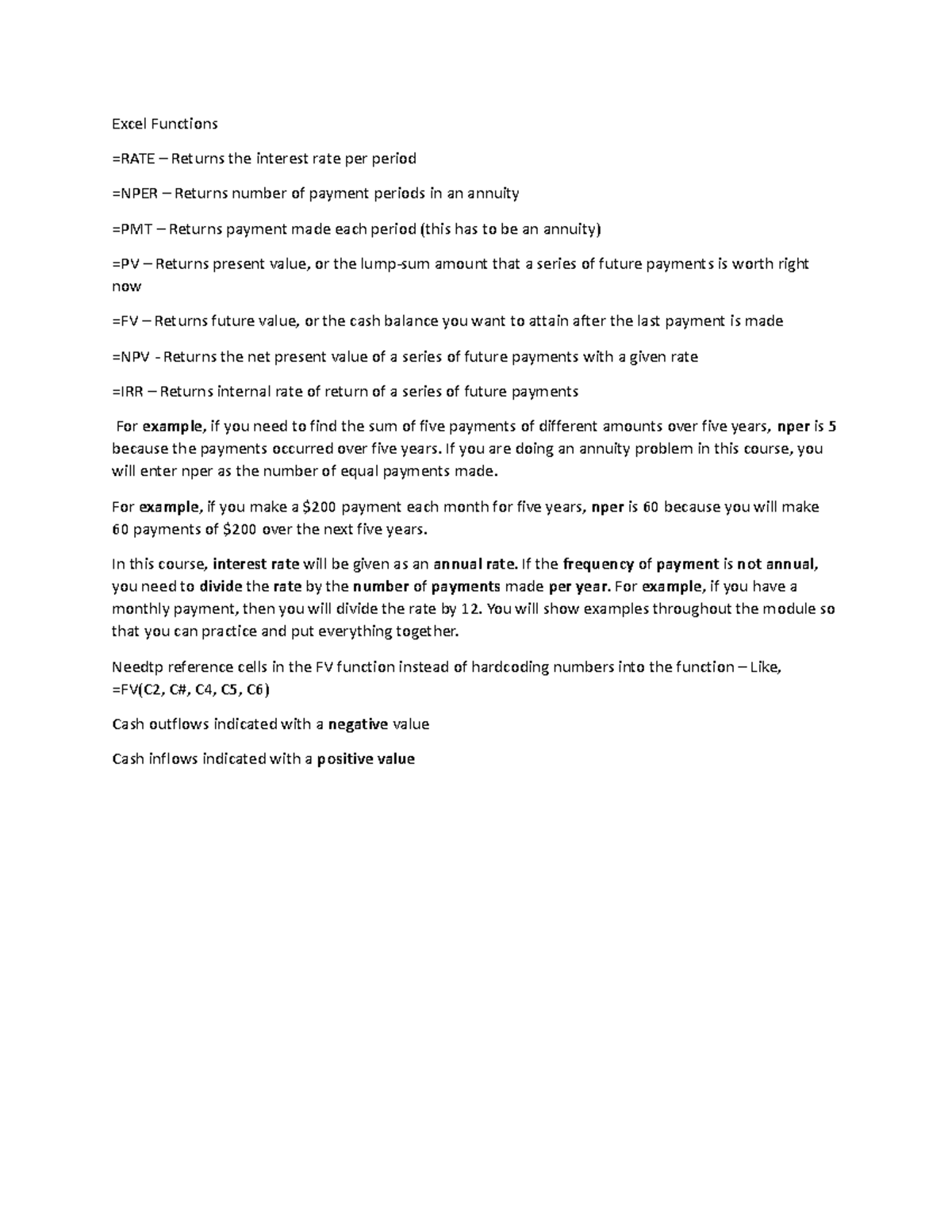 Excel Functions - Excel Functions =RATE – Returns the interest rate per ...