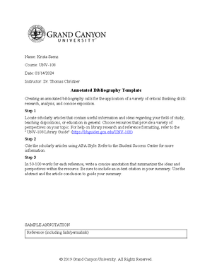 UNV-104-RS-T2-Annotated Reference List 1 - Name: Krista Saenz Course ...