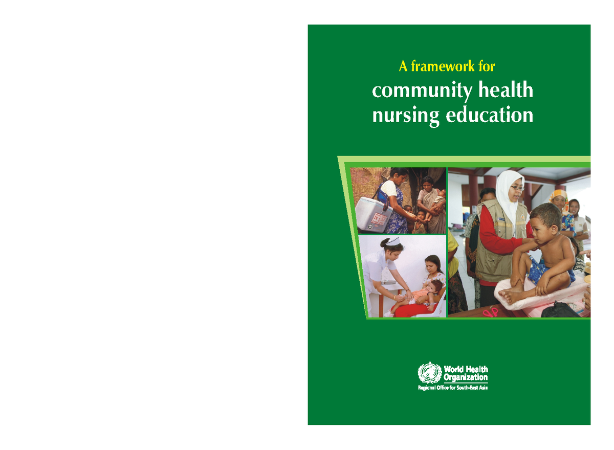 B4816 - Framework For Community Health Nursing Education - Community ...