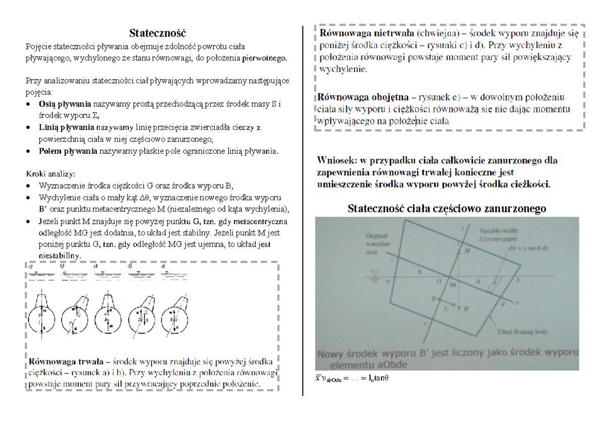 Wyk Ad 4 - Notatki - Obejmuje Powrotu Wychylonego Ze Stanu Do ...