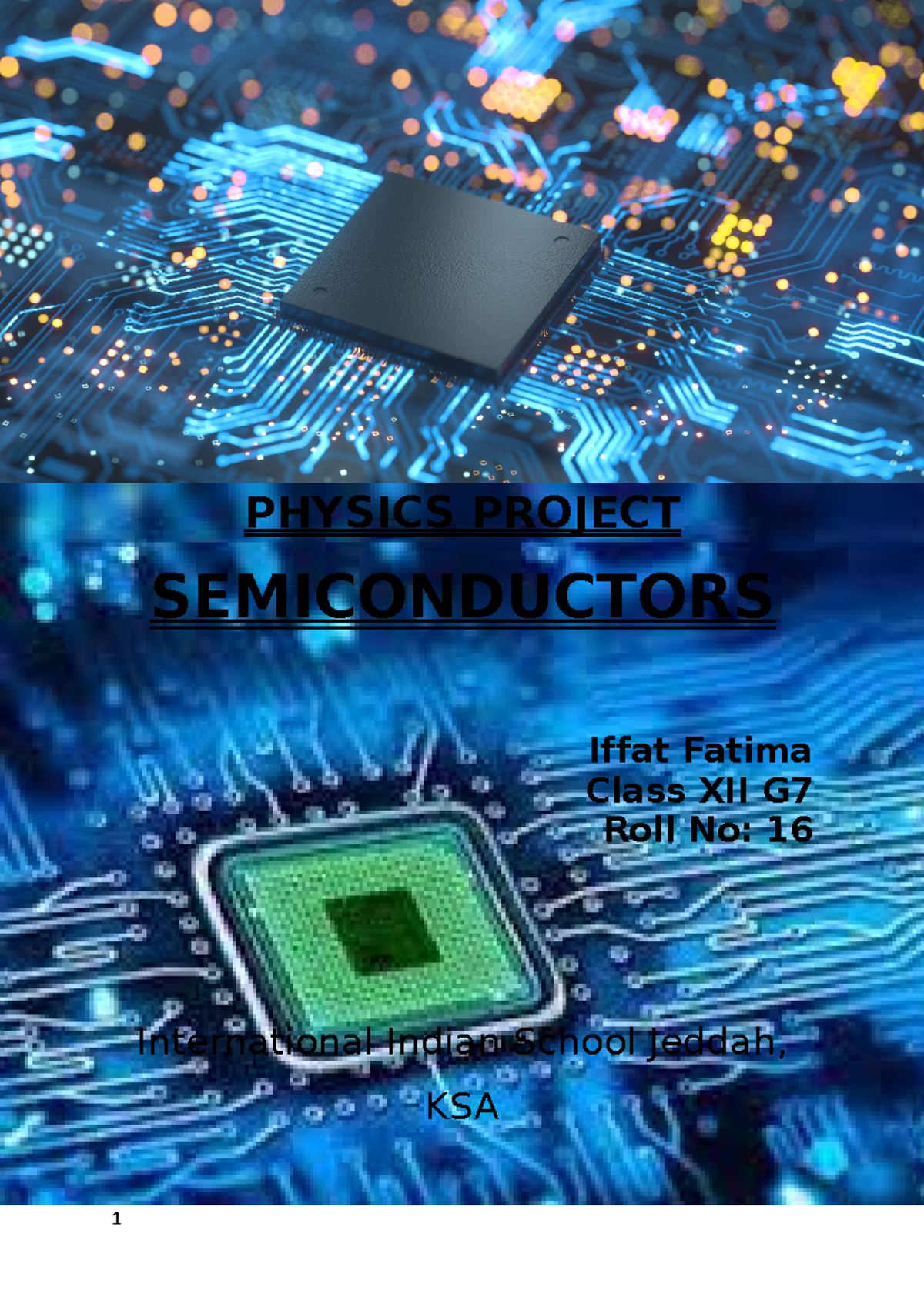 Semiconductors - PHYSICS PROJECT SEMICONDUCTORS Iffat Fatima Class XII ...