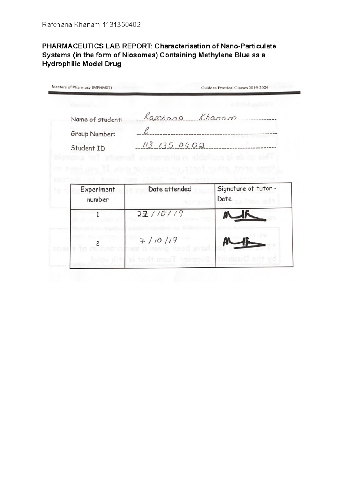Pharmaceutics Lab Report Polymers PHARMACEUTICS LAB REPORT