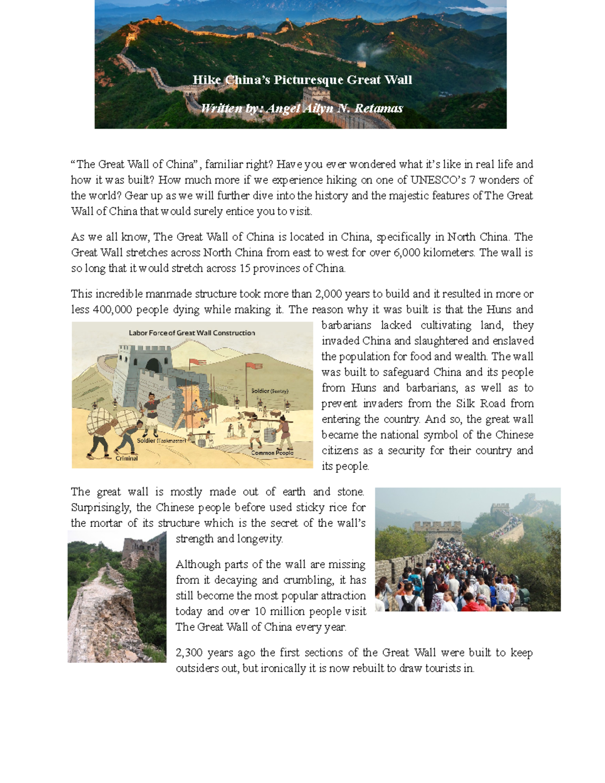 Creative Non-Fic Travel Blog - Hike China’s Picturesque Great Wall ...