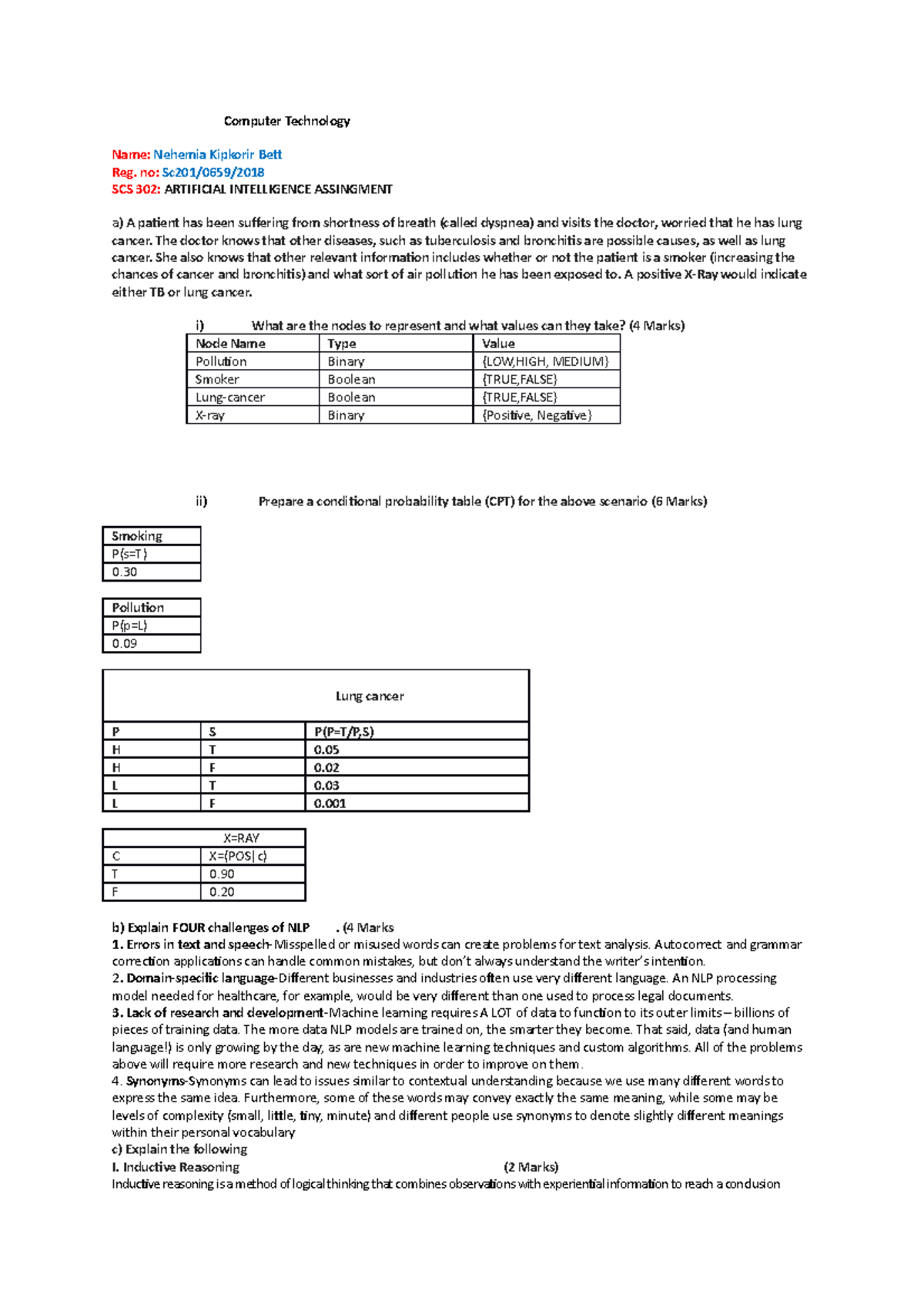 AI Assignment - Copy - Computer Technology Name: Nehemia Kipkorir Bet ...