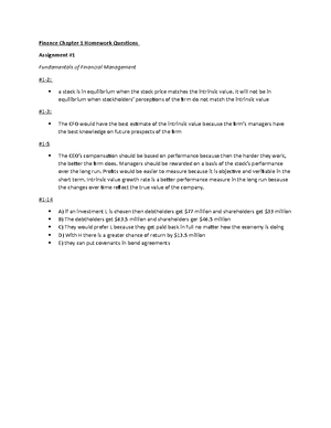 Principles of Finance Exam 3 Study Guide - Market equilibrium occurs ...