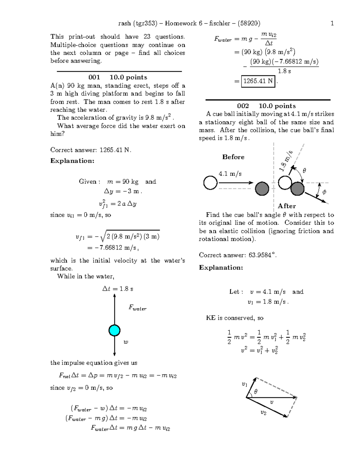 Seminar assignments - homework assignment 6 - questions + answers (b ...