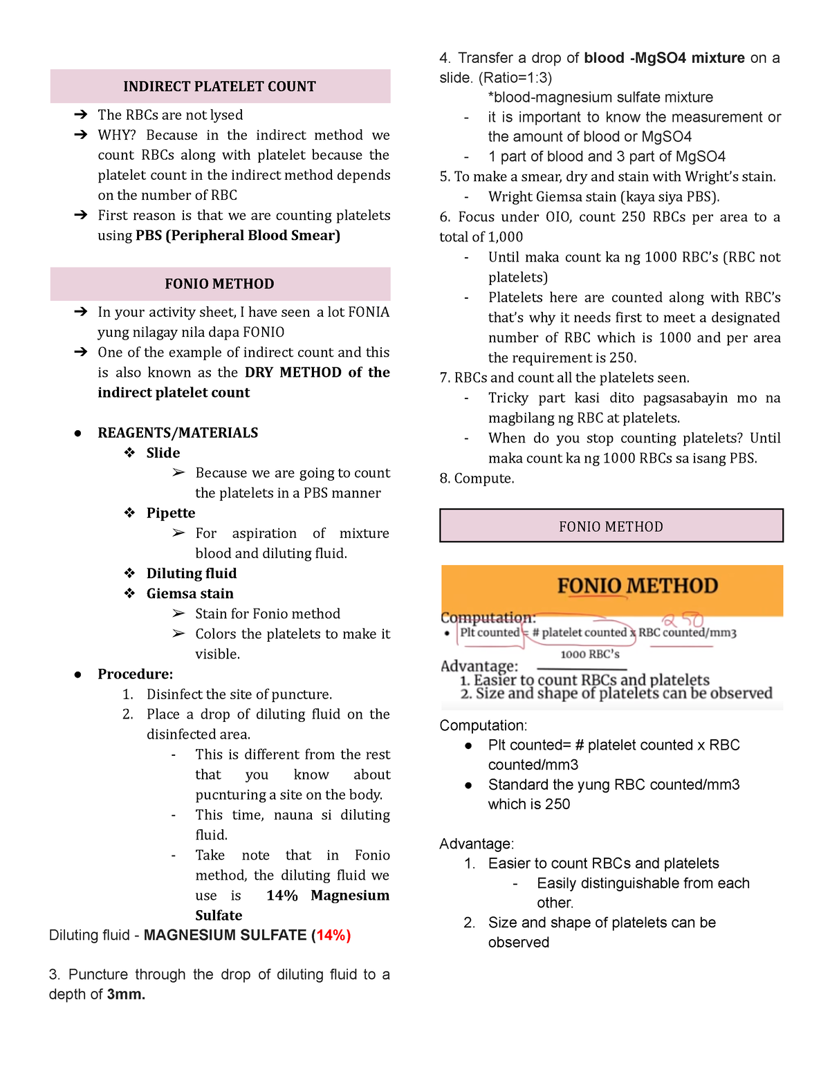 Indirect Platelet Count Indirect Platelet Count The Rbcs Are Not Lysed Why Because In The 0284