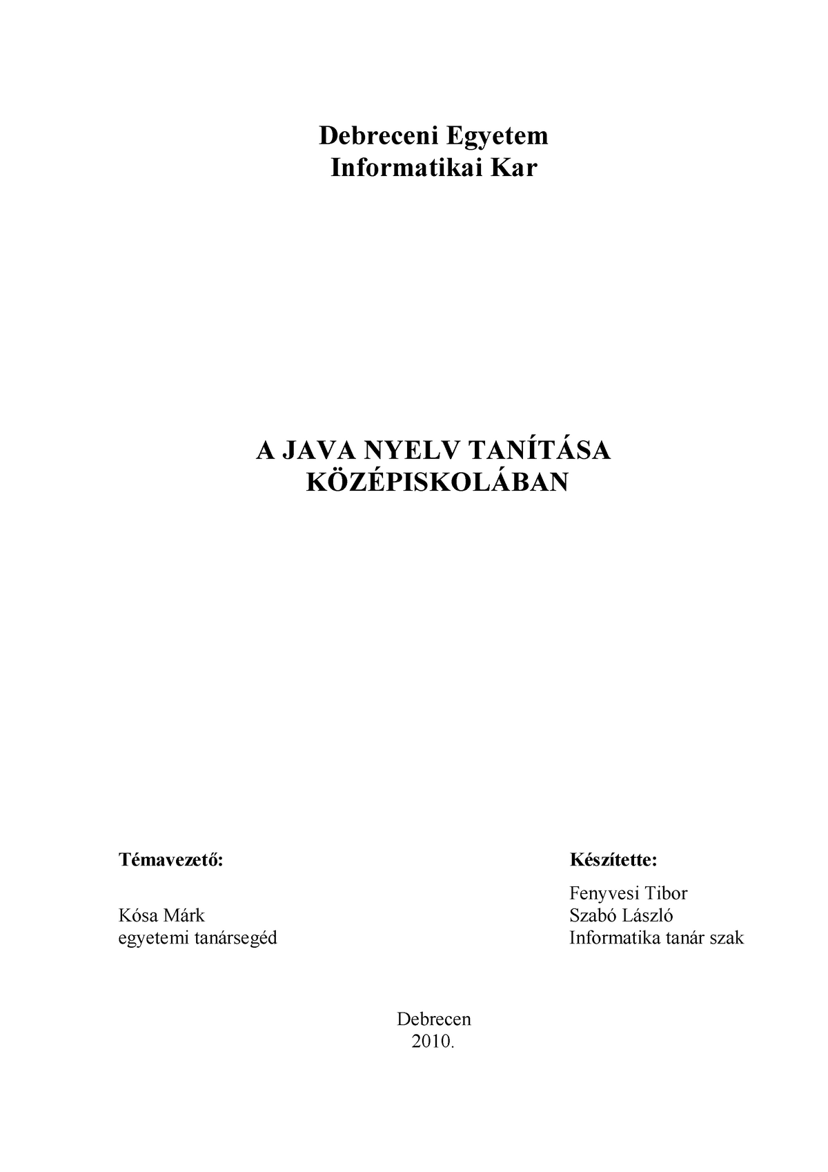 Java Java Programming In Hungarian Language Studocu