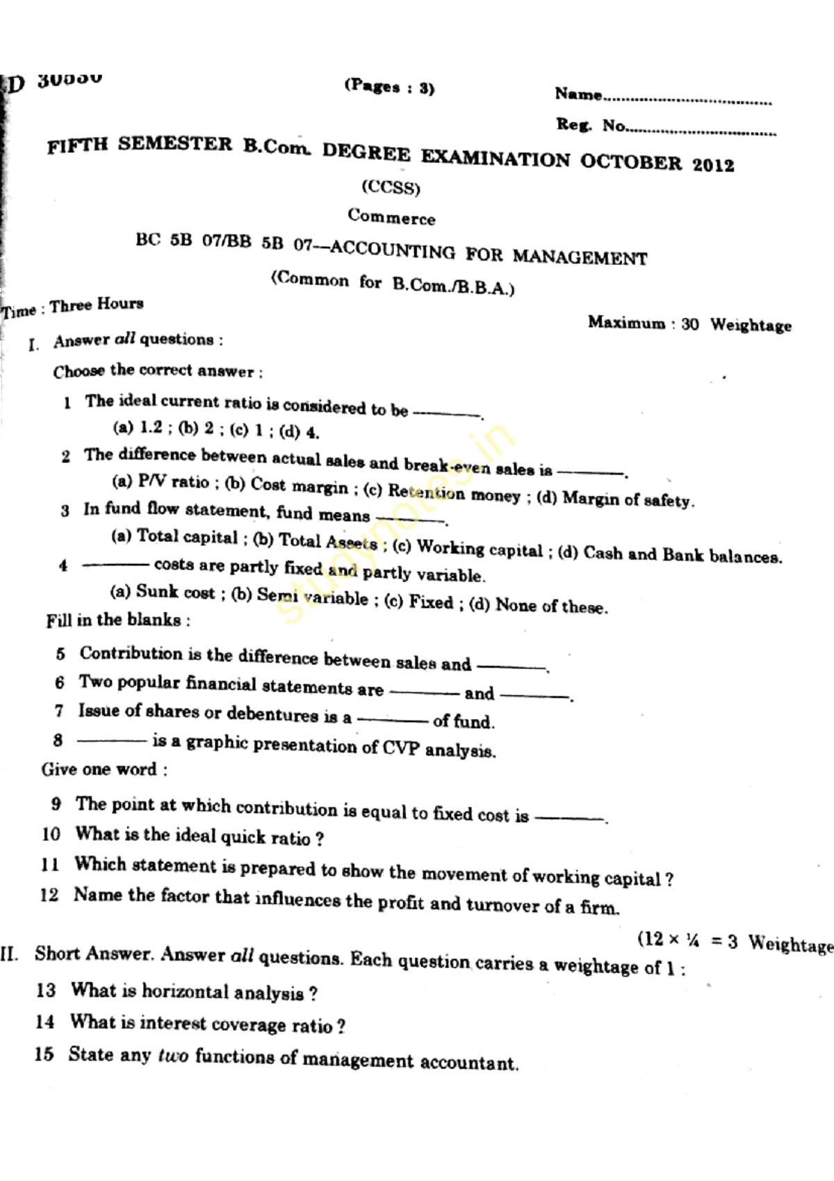 Bcom-accounting-for-management-2012 - Financial Accounting - Studocu