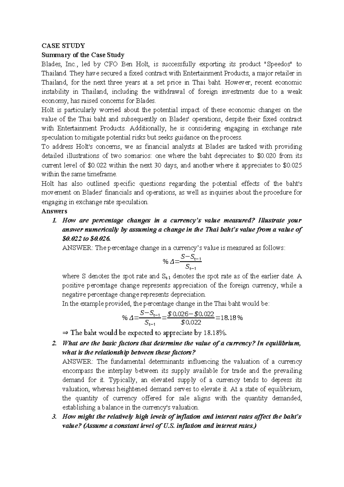 [IF] CASE Study Group 6 CASE STUDY Summary of the Case Study Blades