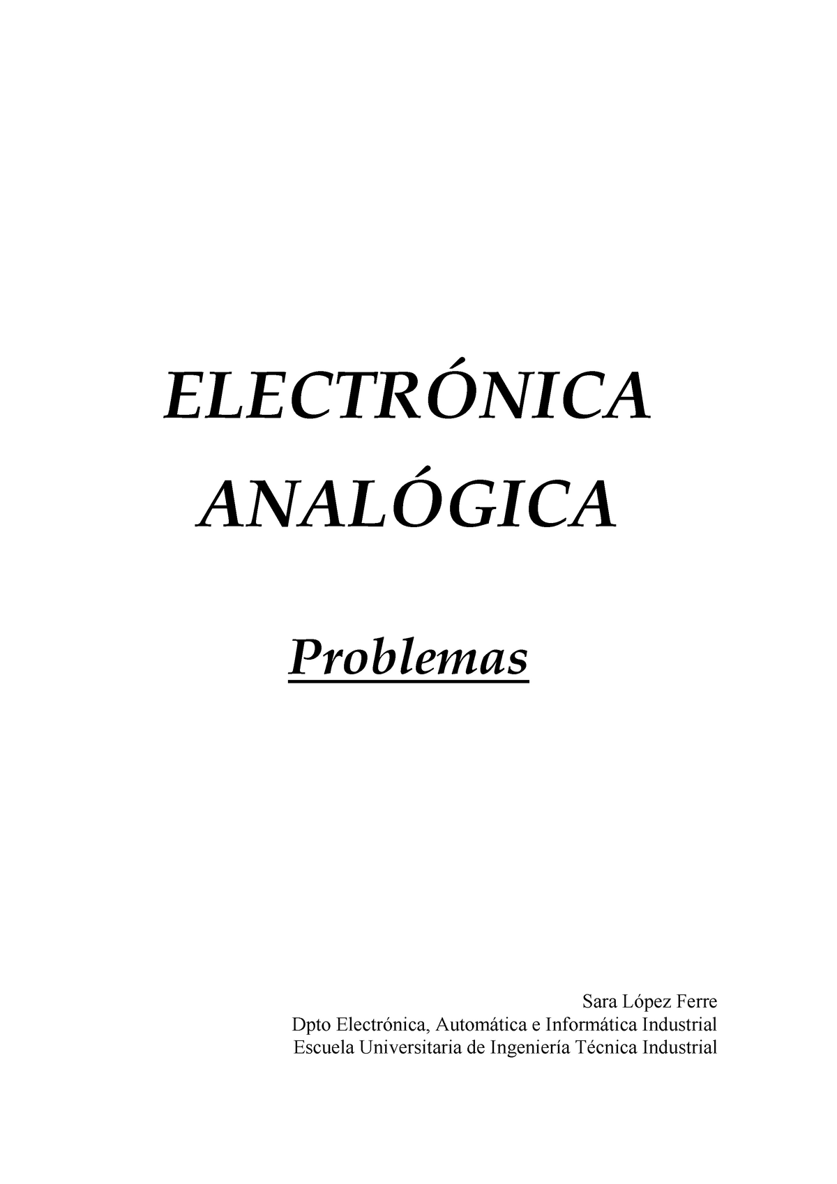 Amplificadores - Problemas Resueltos - ELECTRÓNICA ANALÓGICA Problemas ...