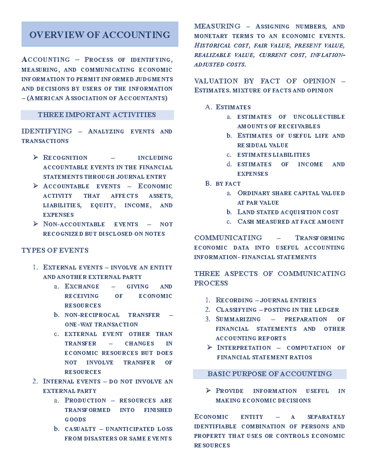 CFAS Introduction - Some notes on Conceptual Fr - OVERVIEW OF ...