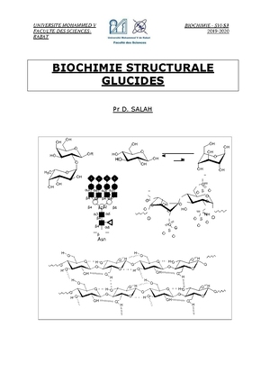 Glucides+lipides Exercices - Biochimie Structurale - Studocu