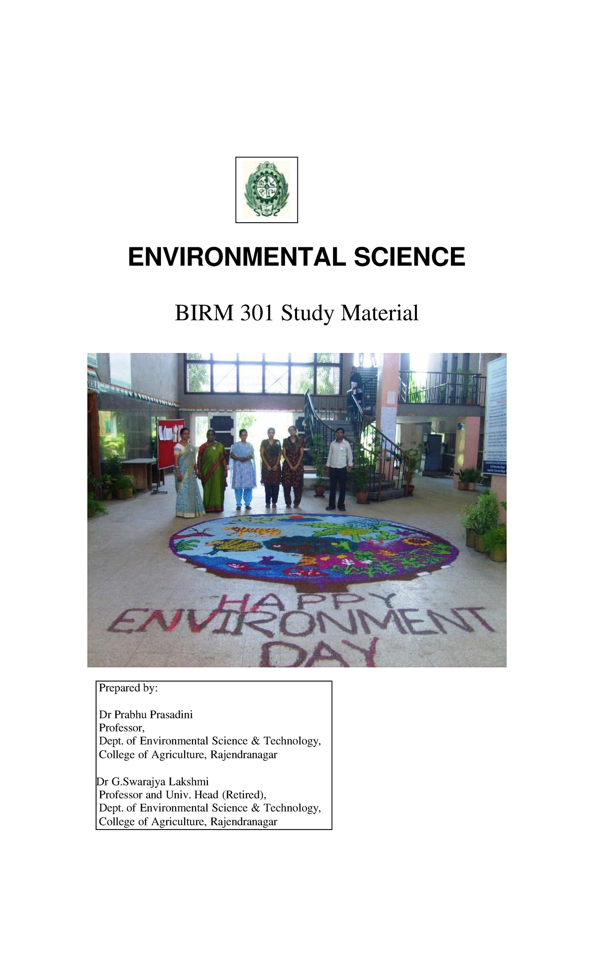 Environmental Studies Study material Download - Delhi University - Studocu