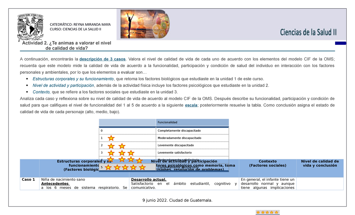 Escala u4 - psicológicos que afectan la salud - CURSO: CIENCIAS DE LA