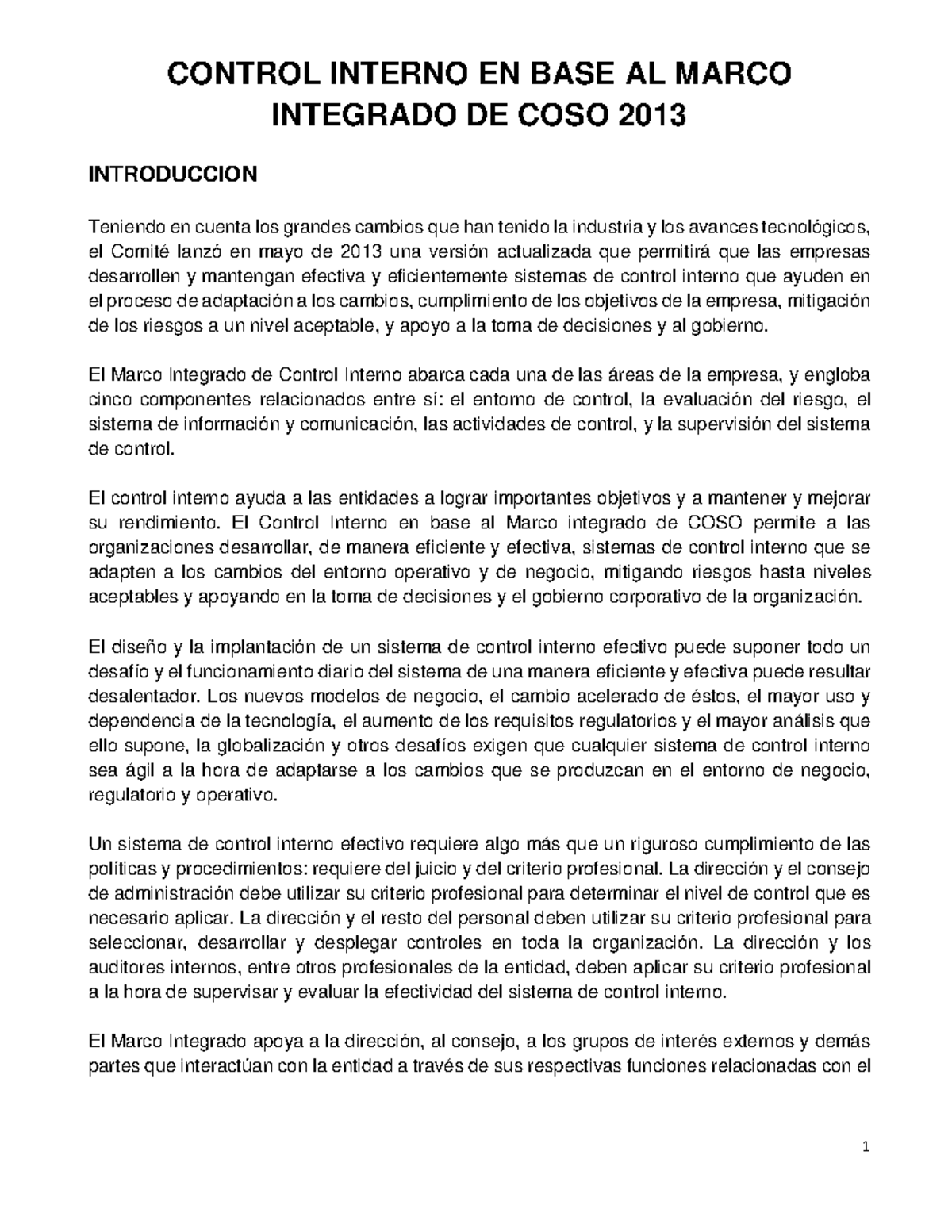Temna 6 Control Interno EN BASE AL Marco Integrado DE COSO 2013 ...