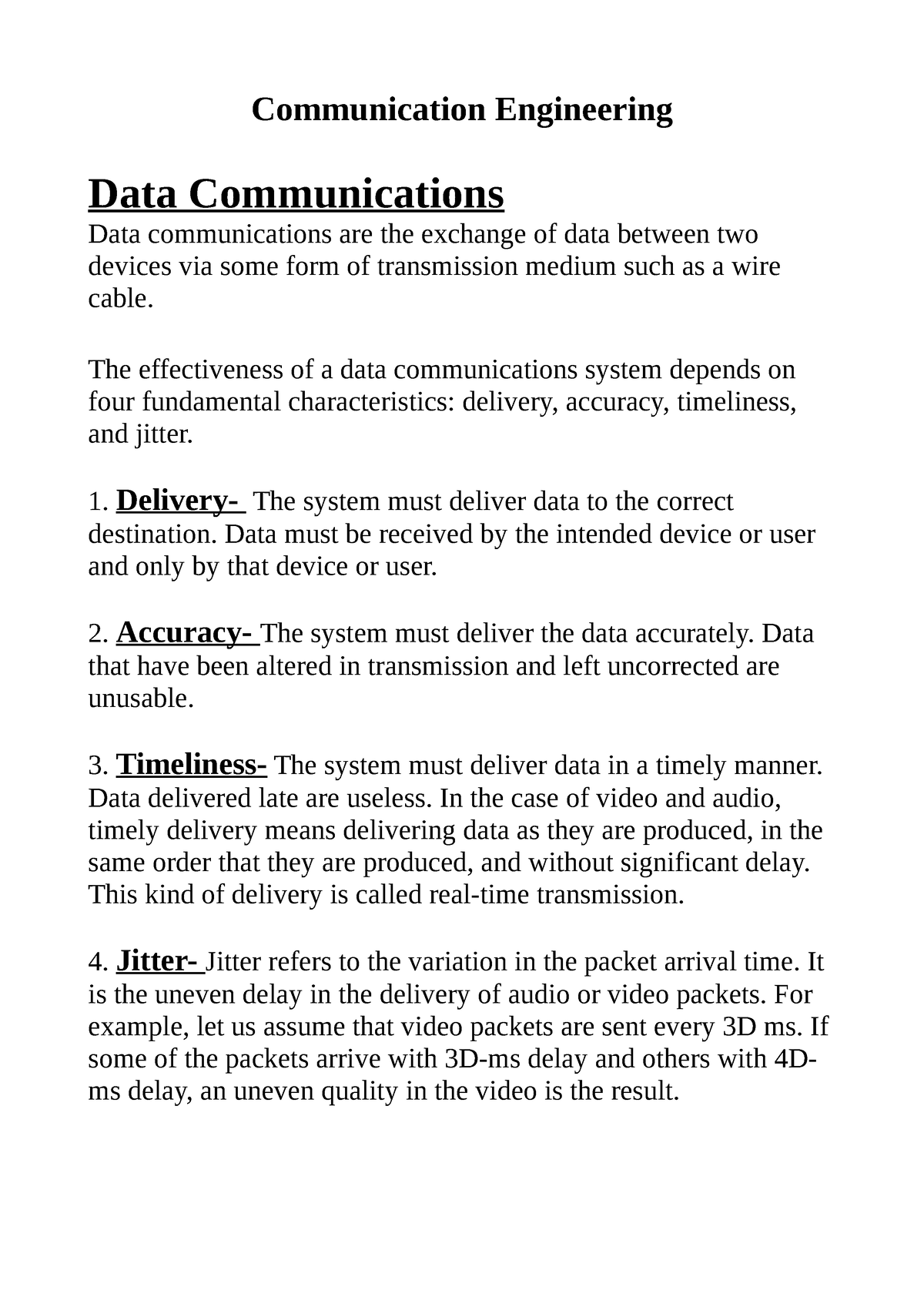 data communication essay