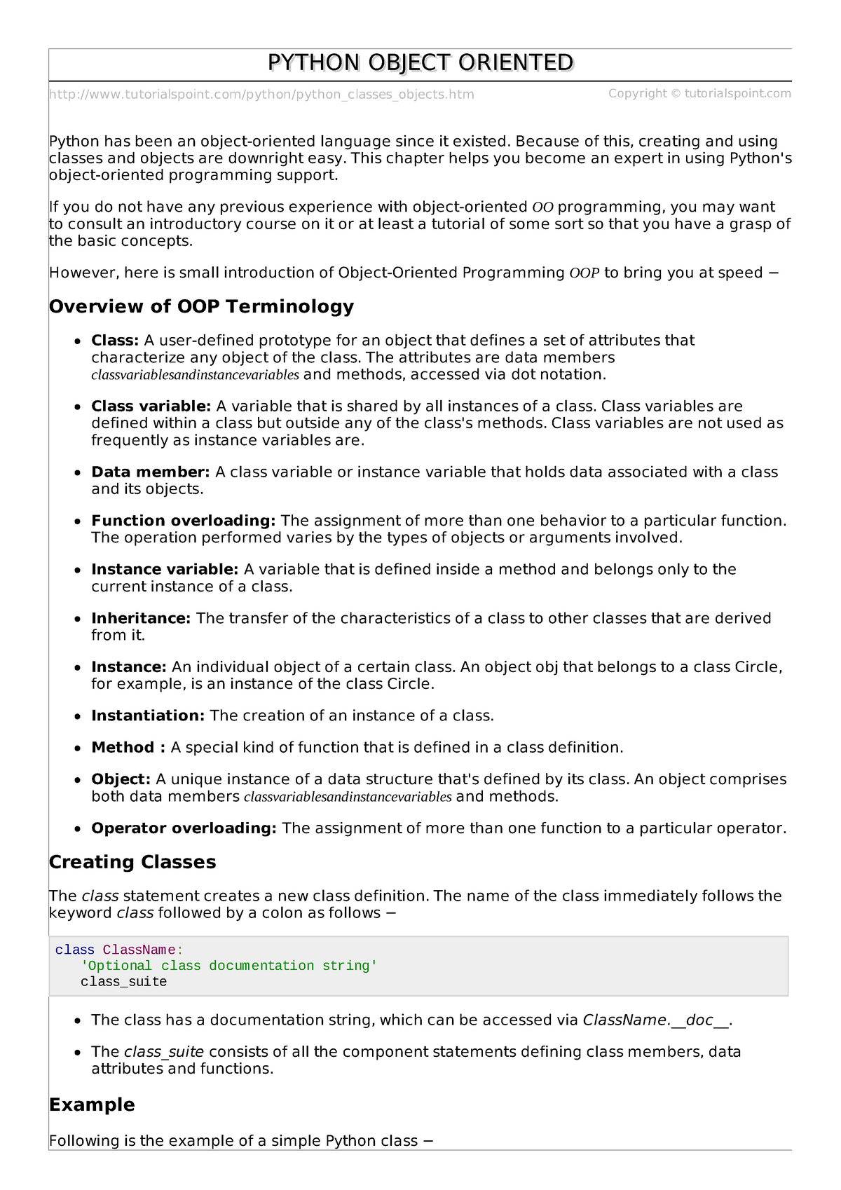 python-classes-objects-tutorialspoint-python-python-classes-objects