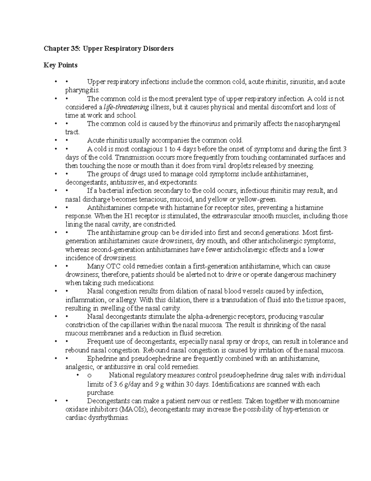 chapter-35-lecture-notes-chapter-35-upper-respiratory-disorders