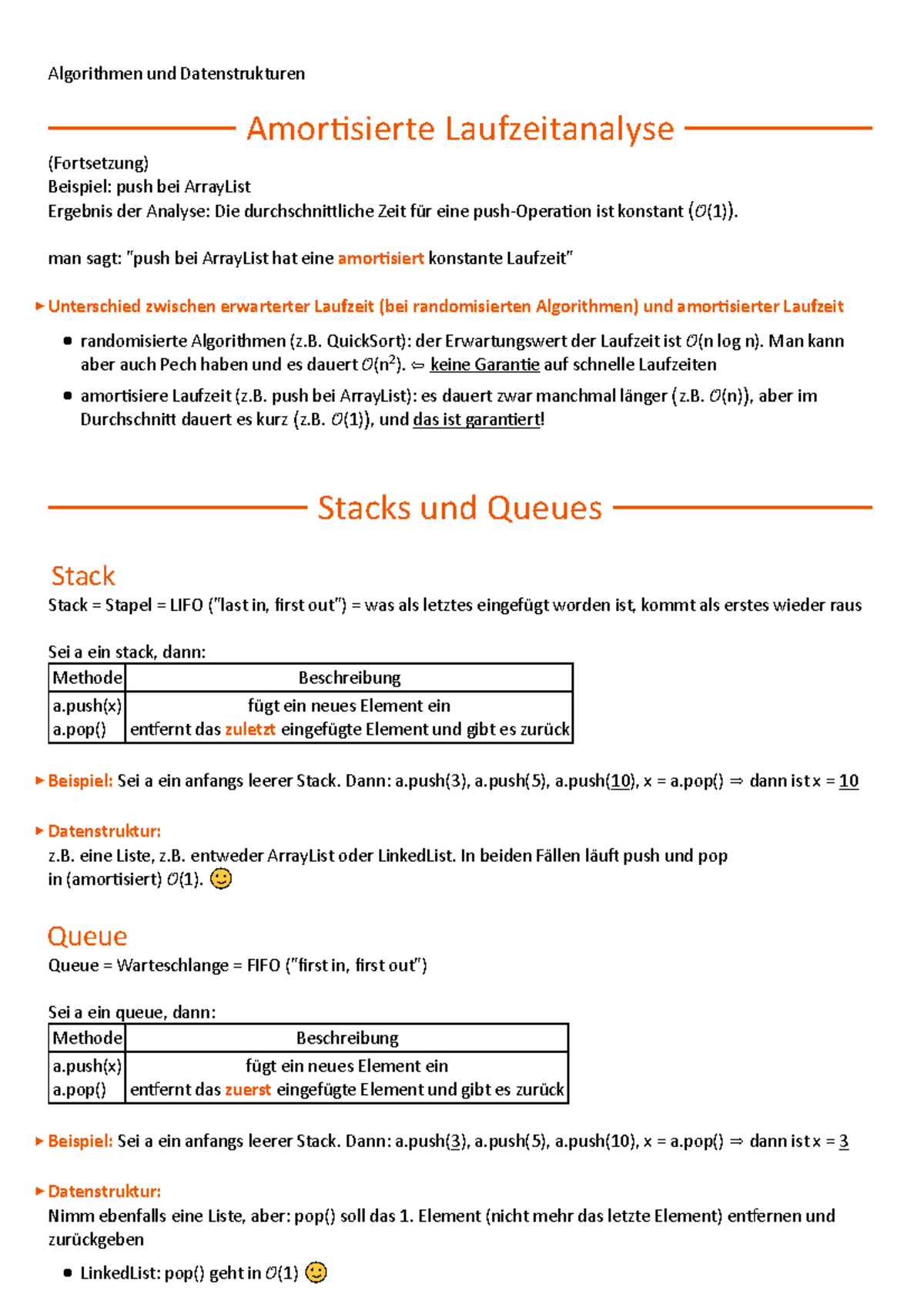 Vorlesungsnotizen 14 - Algorithmen Und Datenstrukturen Amor%sierte ...