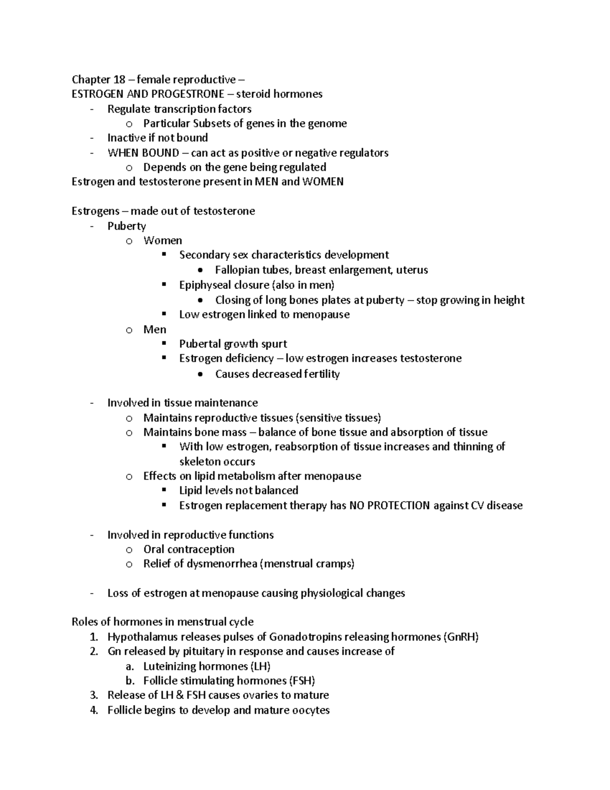 Chapter 18 female reproductive systems - Chapter 18 – female ...