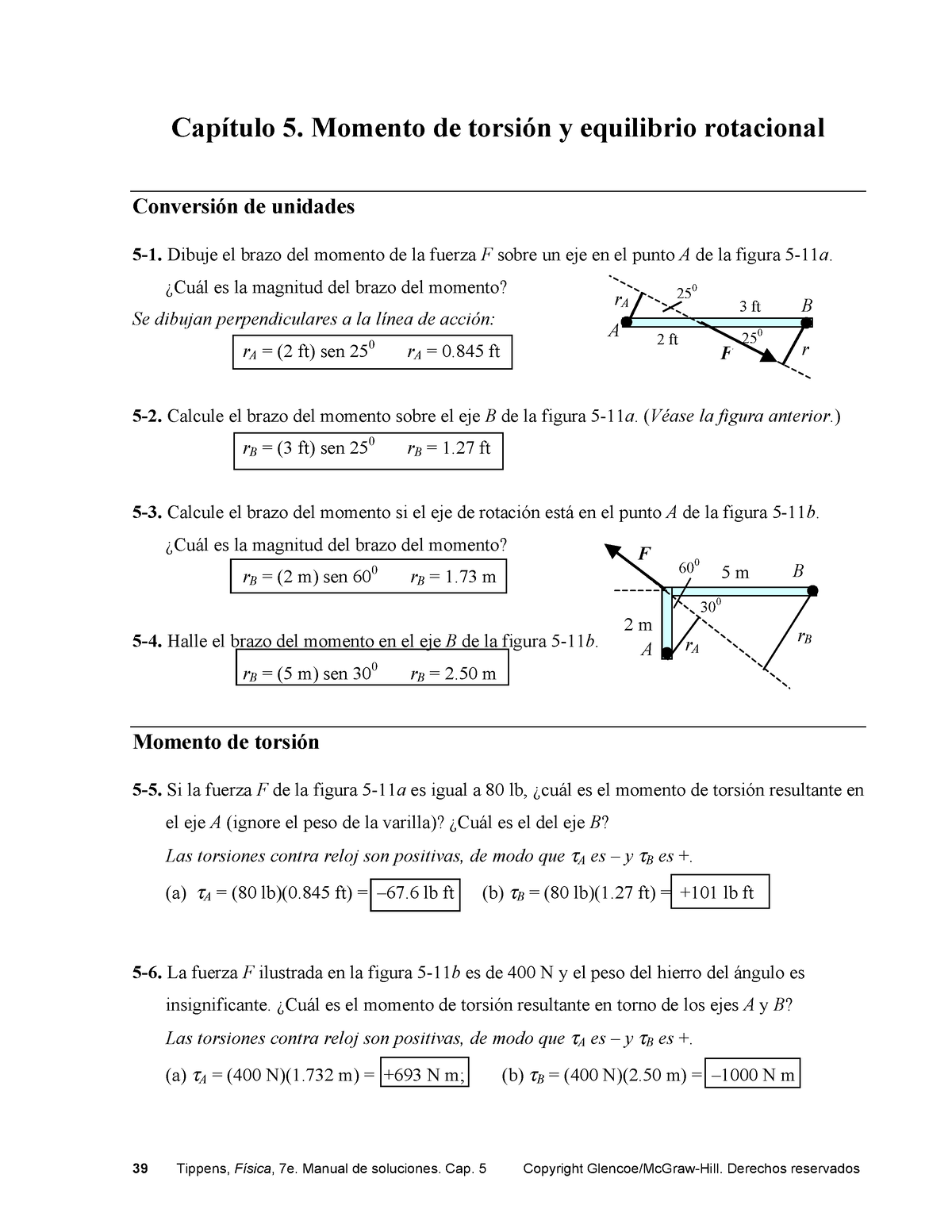 Capítulo 5. Momento De Torsión Y Equilibrio Rotacional - Capítulo 5 ...