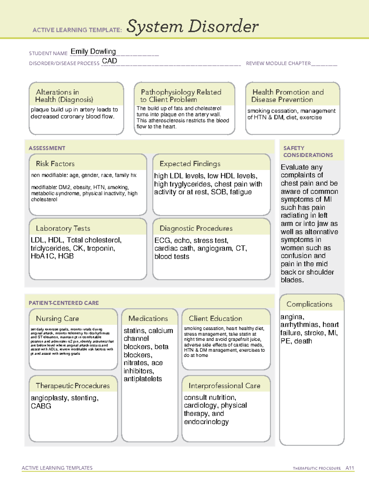 CAD learning template - ACTIVE LEARNING TEMPLATES THERAPEUTIC PROCEDURE ...