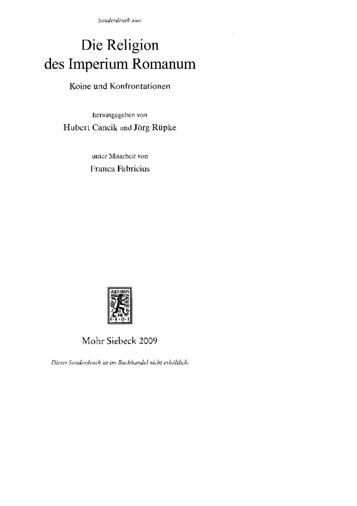 World Religion and World Empire in the Achaemenid Period - Sonderdruck ...