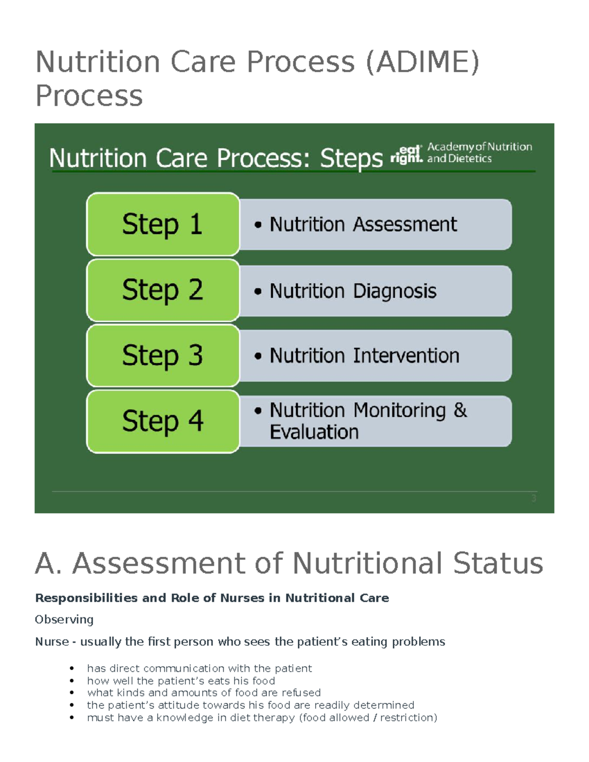 nutrition-care-process-assessment-of-nutritional-status-responsibilities-and-role-of-nurses-in