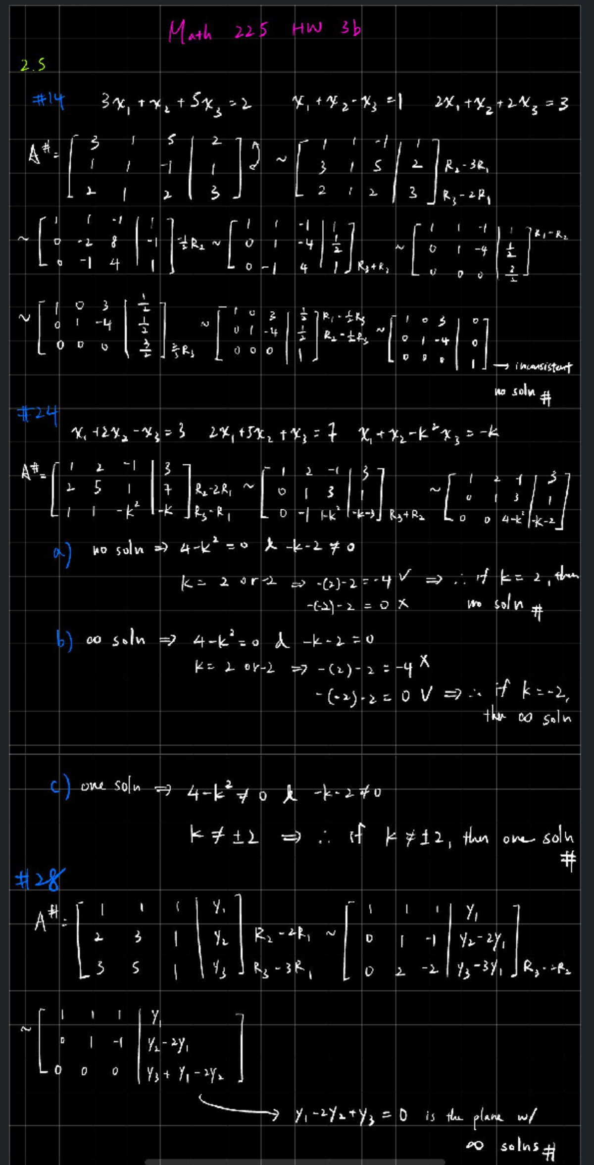 MATH 225 HW 3b - Answers - Math 225 HW 3b 2 3x 1243 3 3 2 11213 212 3 0 ...