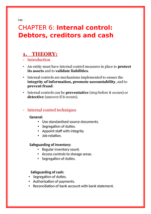 FRK 122 opsommings chapter 9 - FRK 122 CHAPTER 9: CREDIT MANAGEMENT ...