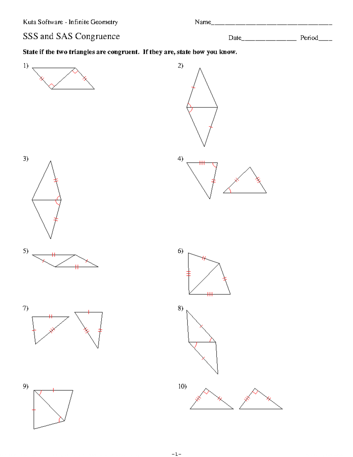 4-SSS and SAS Congruence - ©f M 2 x 0 F 1 S 1 l YK 0 uMtwav ...