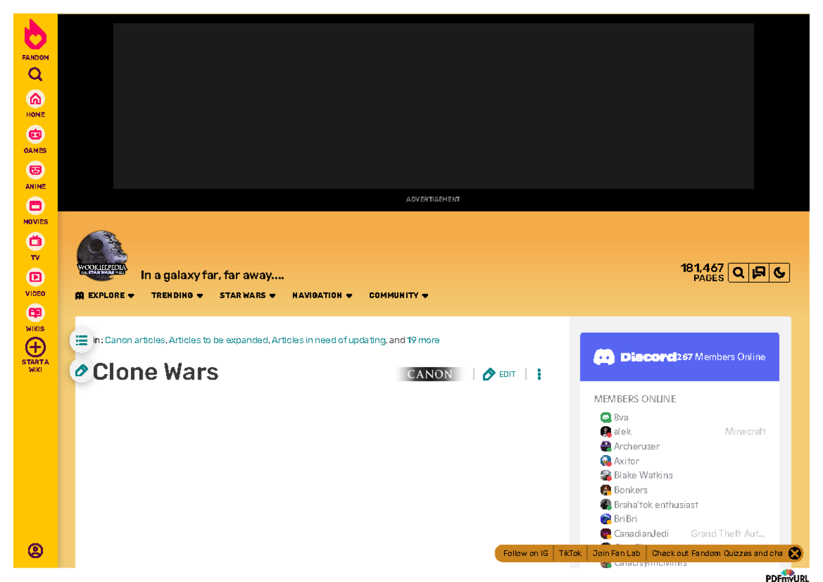 Clone wars - file - In a galaxy far, far away.... 181,467 PAGES ...
