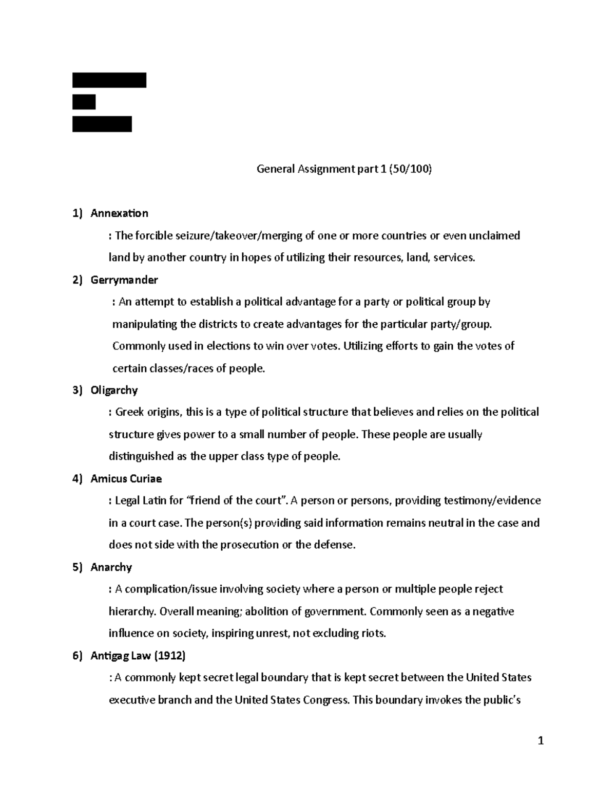 Gov General Assignment - Lakota Murrell GOV 04/02/ General Assignment ...