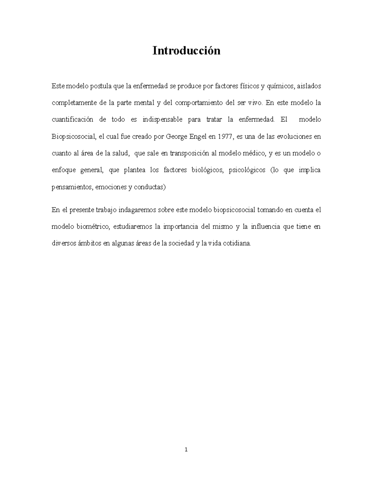 Modelo bipcosocial resumen de eso - Introducción Este modelo postula que la  enfermedad se produce - Studocu