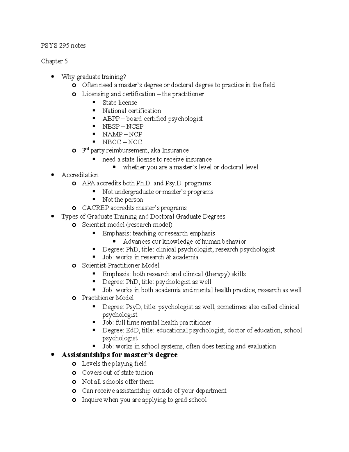 chapter-5-notes-psys-295-notes-chapter-5-why-graduate-training-o