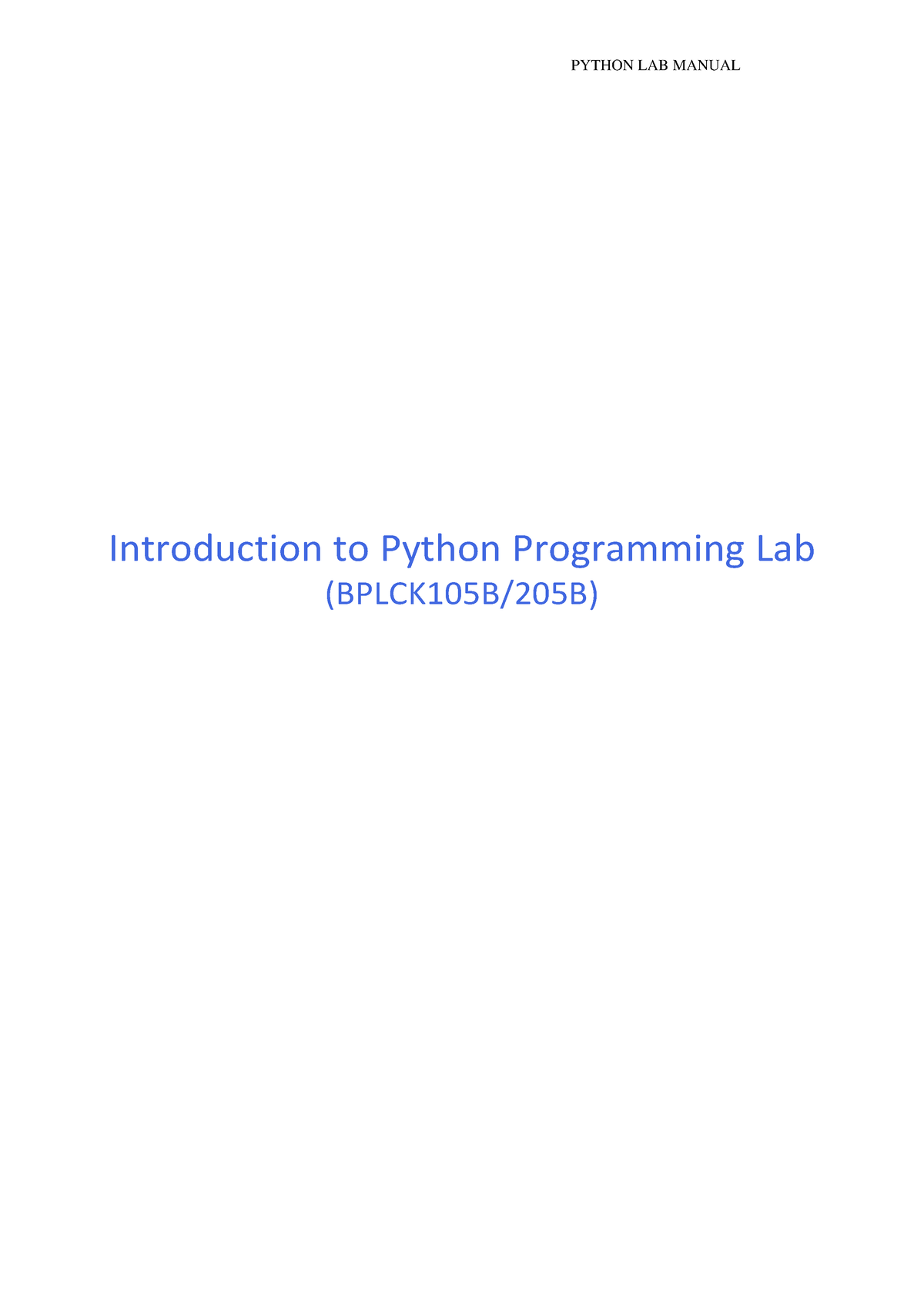 python programming lab assignments