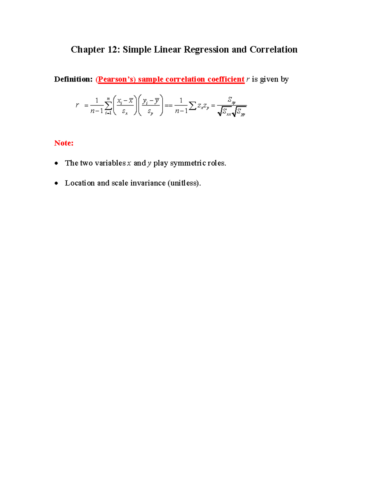 22 Chapter 12 Correlation Chapter 12 Simple Linear Regression And Correlation Definition