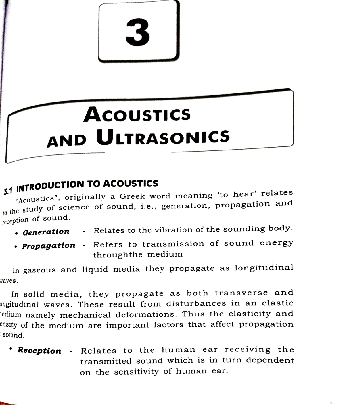 Base Material Acoustics Part1 - Copy - 3 AcouSTICS AND ULTRASONICS ...