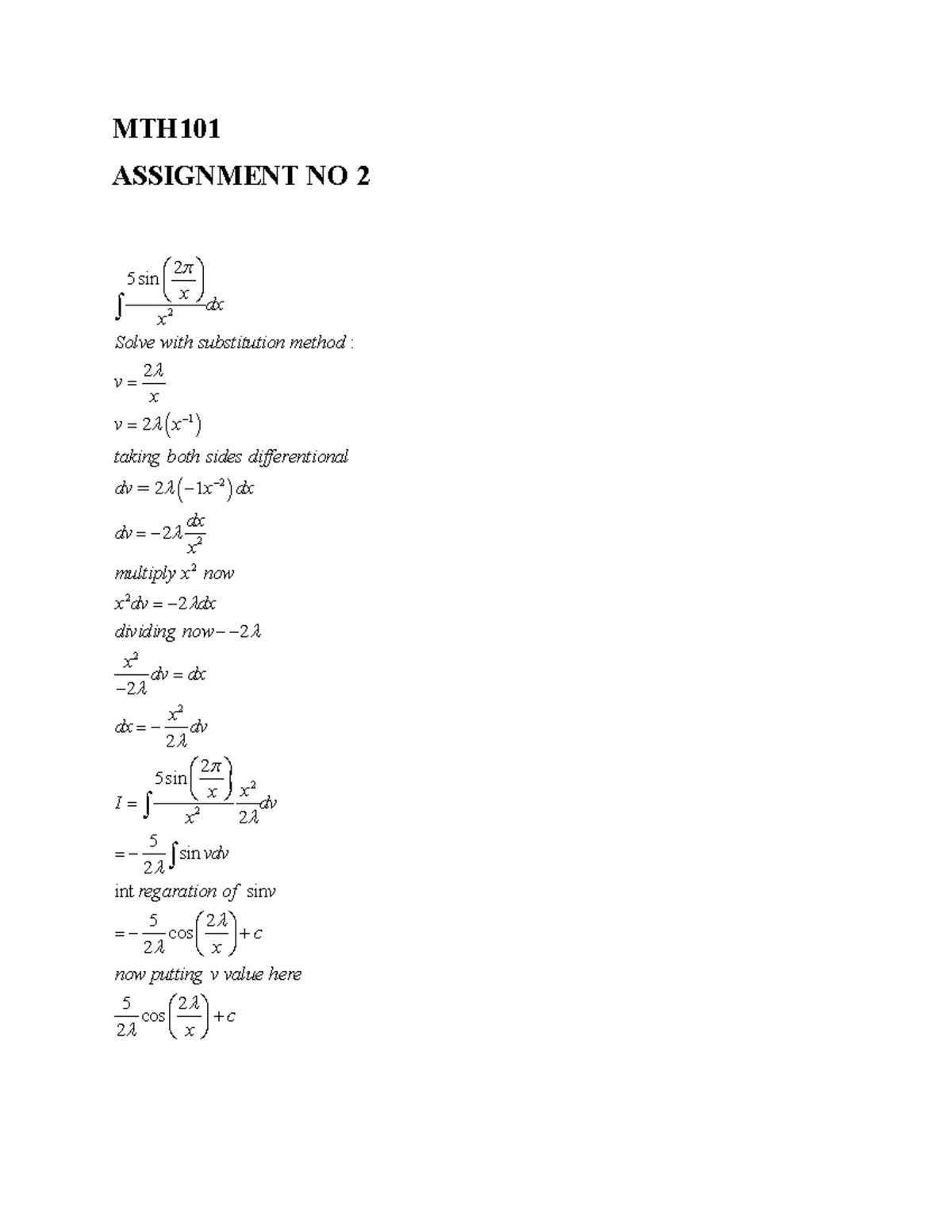 mth001 assignment no 2 solution