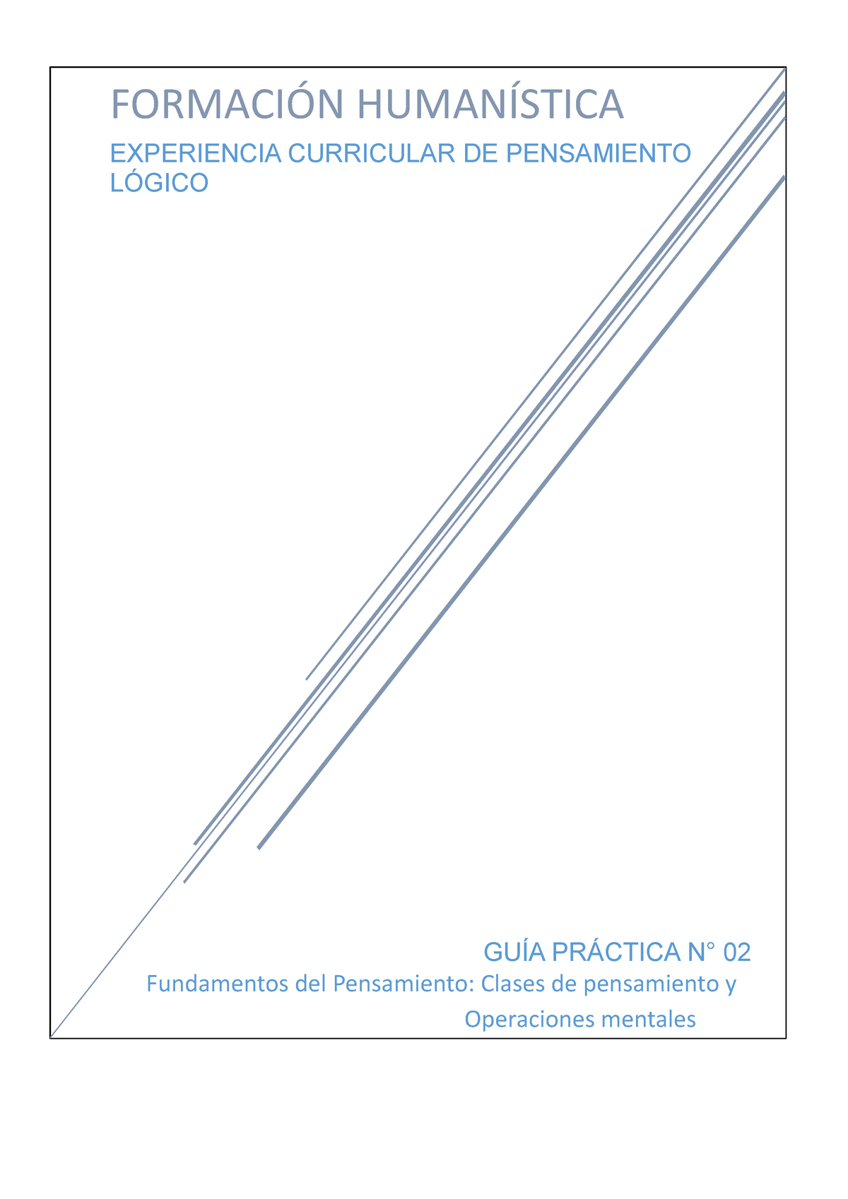 3.GUÍA Práctica N° 02 Semana 2 Pensamiento Lógico - GUÍA PRÁCTICA N° 02 ...