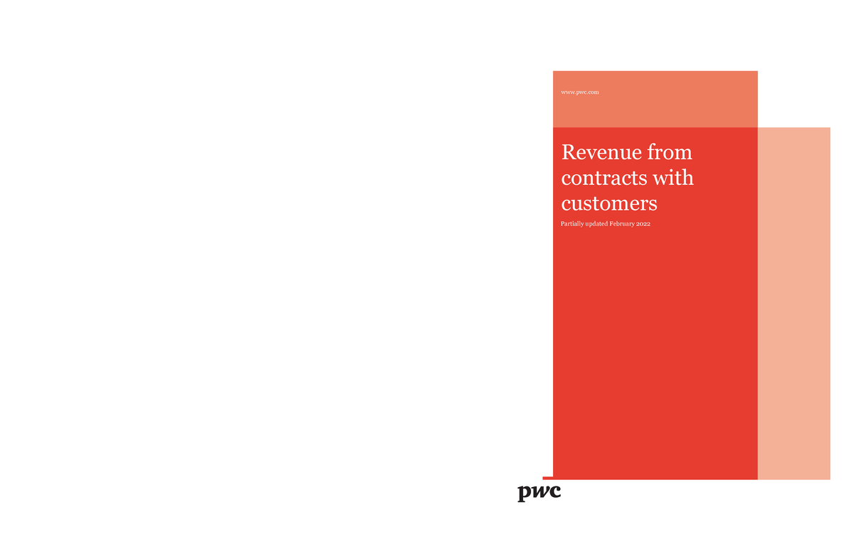 Revenue Recognition PWC pwc Revenue from contracts with customers